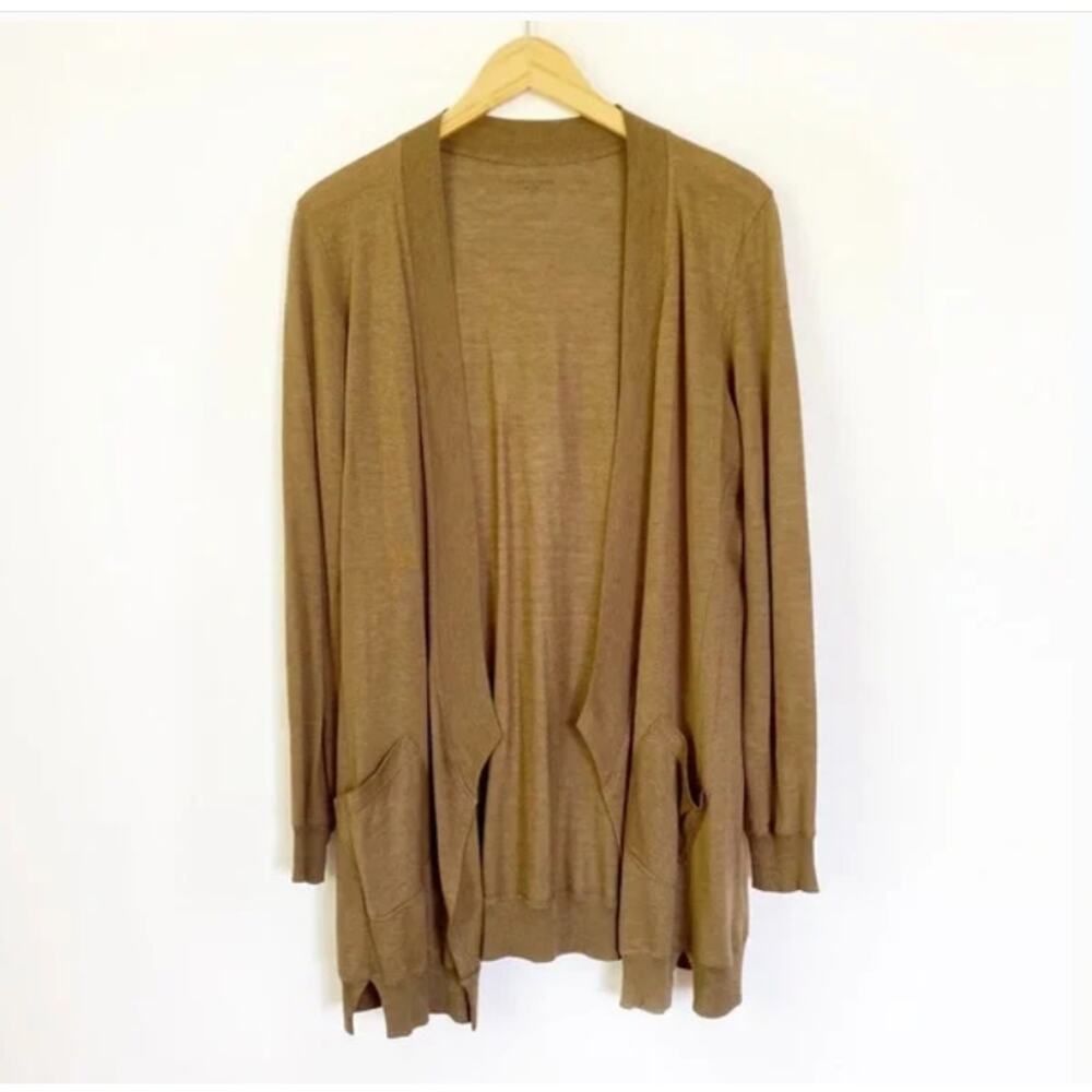 Eileen Fisher Silk Blend Pocket Front Cardigan M